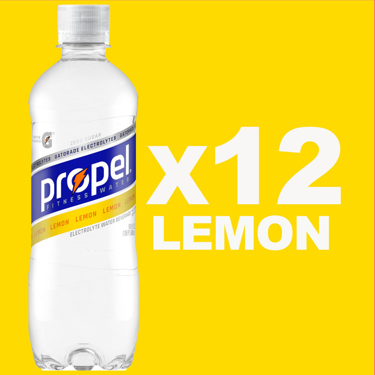 Propel Electrolyte Enhanced Water Sports Drink, Lemon Flavored Water, Zero Calorie & Zero Sugar Hydration with Electrolytes and Vitamins C & E, 16.9