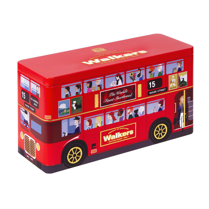 Walker's Shortbread London Bus Commemorative Tin, All-Butter Shortbread Cookies, 8.8 Oz