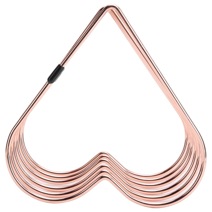 Acouto Desk Book Storage Rack Telescopic Files Folder Stand Organizer Craft Supplies DecorationRose Gold ThisRetractable Heart Shaped Ebook Shelf Has