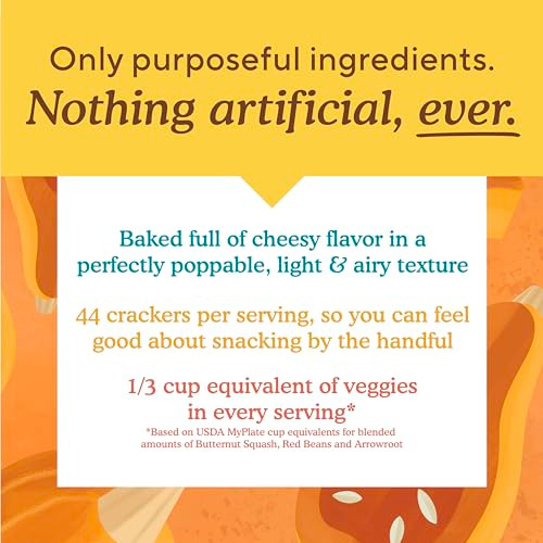 Simple Mills Pop Mmms Cheddar Baked Snack Crackers, Gluten Free, 4 Ounce (Pack of 1)