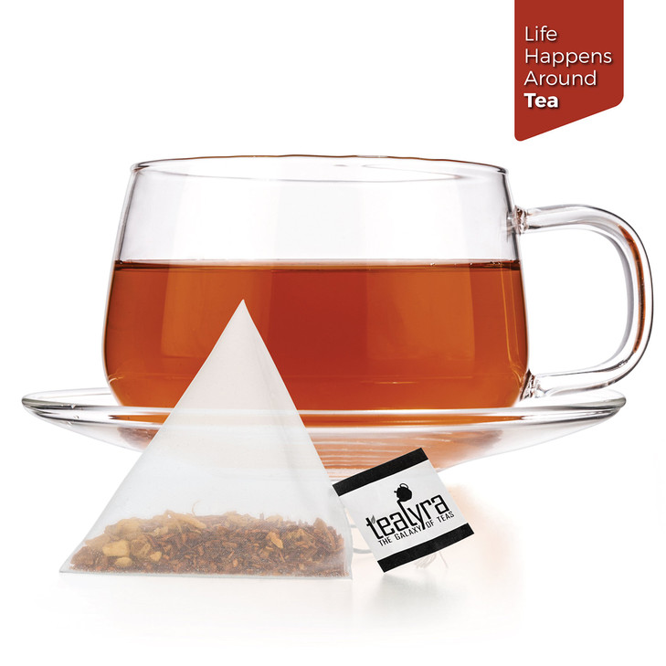 Tealyra - Rooibos Coconut Vanilla Chai - 25 Bags - Ginger Cinnamon - Red Bush Rooibos Herbal Loose Leaf Tea - Antioxidants Rich - Caffeine-Free - Pyr