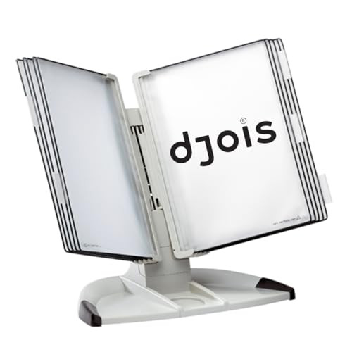 Tarifold DJOIS Desktop Reference and Display System, Steel Wire Frame, Letter-Size, 10 Double-Sided Pockets, 20-Sheet Capacity, Expandable, Made in F