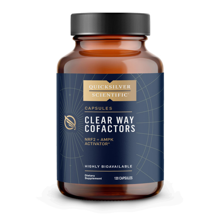 Quicksilver Scientific Clear Way Cofactors - Body Detox Cleanse Support with Vitamin B1, Dandelion Extract, Quercetin & Nattokinase Enzyme - Antioxid