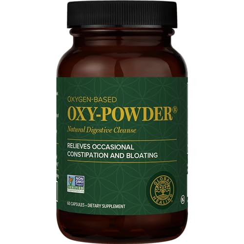 Global Healing Oxy-Powder Colon Cleanse, Constipation Relief for Women & Men, Magnesium Oxide Colon Cleanser & Detox for Weight Loss, Gut Cleanse Det