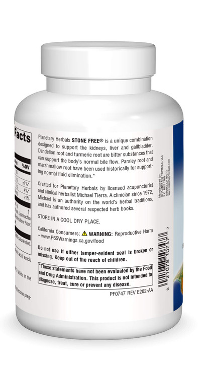 PLANETARY HERBALS Stone Free, Herbal Support for Kidney and Gallbladder, 270 Count