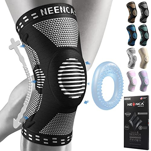 NEENCA Professional Knee Brace, Compression Knee Support with Patella Gel Pad & Side Stabilizers, Medical Knee Sleeve for Pain Relief, ACL,PCL, Menis