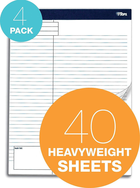 Tops Project Planning Pads 40 Sheets per Pad, 4 Pads per Pack