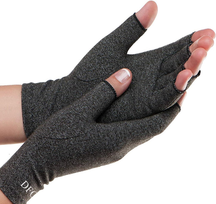 Dr. Fredericks Original Arthritis Compression Gloves for Women & Men - Doctor-Developed Fingerless Hand Support for Arthritis Pain, Carpal Tunnel, S