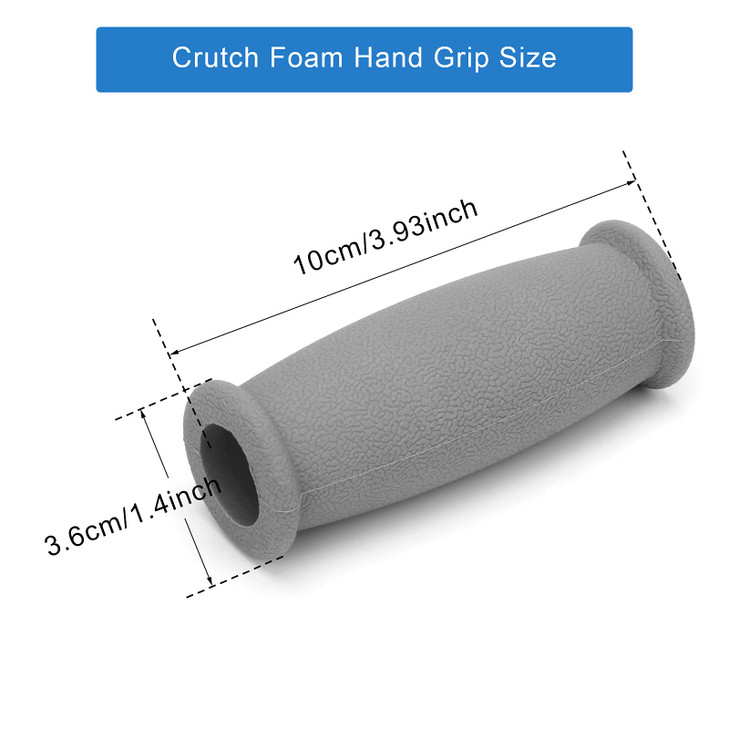 Crutch Hand Grip, AHIER Soft Rubber Crutches Handle Replacement Covers Medical Drive Cane Crutch Handgrips, 1Pair (3.93 x 1.4 inch) (3.93 x 1.4 inch)