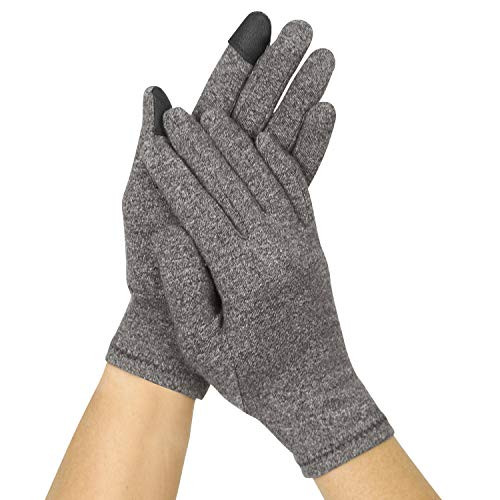 Vive Compression Arthritis Gloves - Comfortable Fit for Men and Women - Full Finger Support for Rheumatoid, Osteoarthritis, Hand Pain, Arthritic Join