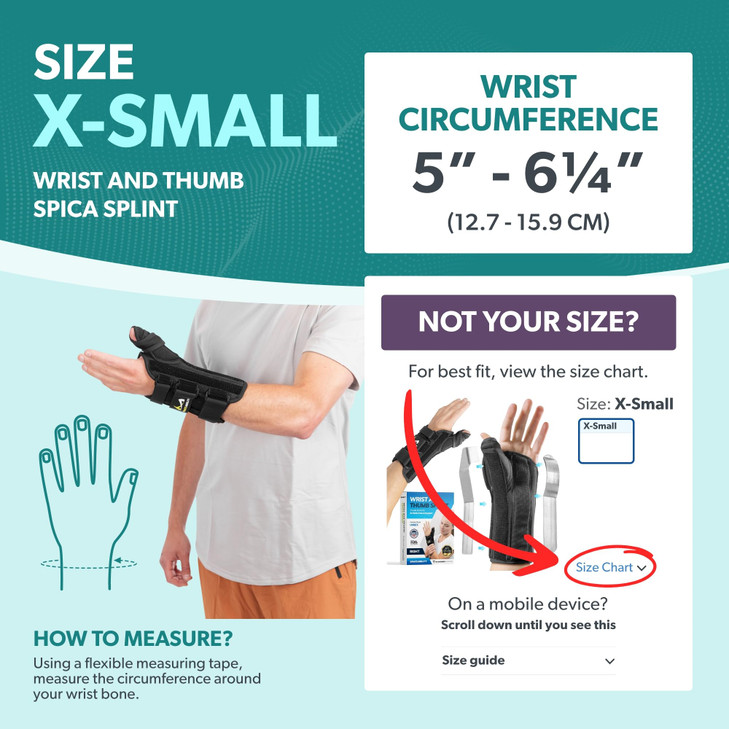 BraceAbility Wrist and Thumb Spica Splint - De Quervain's Tenosynovitis Long Forearm Cast Stabilizer for Tendonitis, Sprains, Thumb Brace for Arthrit