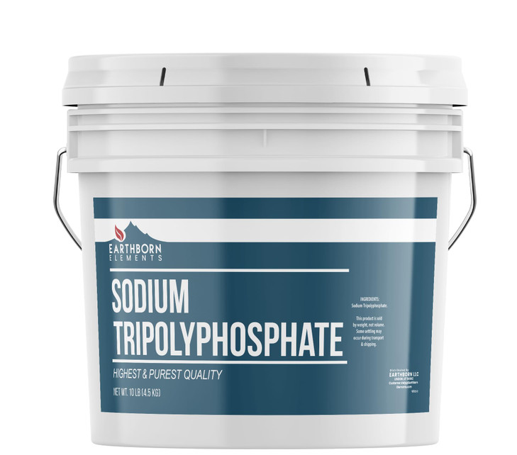 Earthborn Elements Sodium Tripolyphosphate, 1 Gallon Bucket, Cleaning Agent, Water Softener, Laundry Additive, Resealable Bucket
