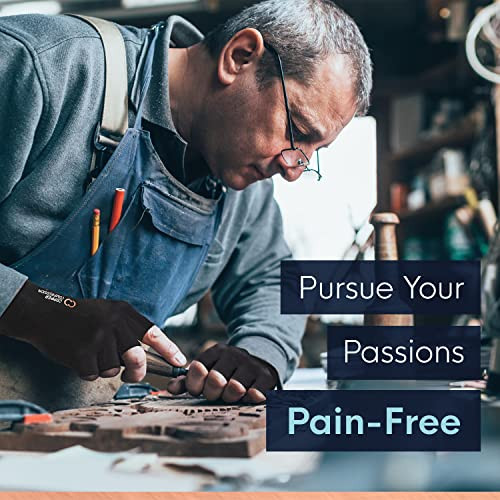 Copper Compression Arthritis Gloves | Fingerless Arthritis Carpal Tunnel Pain Relief Gloves For Men & Women | Hand Support Wrist Brace For Rheumatoid