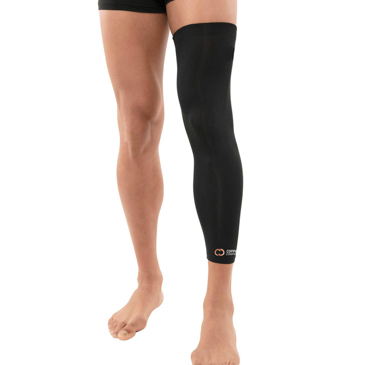 Copper Compression Leg Compression Sleeve - Copper Infused Knee Stabilizer Brace for Running, Meniscus Tear, ACL, MCL, Arthritis, Joint Pain Relief -