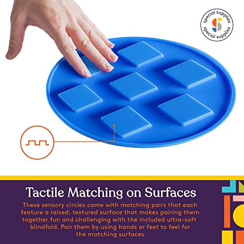 Special Supplies Matching Game Sensory Discs, 5 Sets, Tactile Stimulation for Kids, Supports Autistic and Processing Challenges, Calming and Stimulat