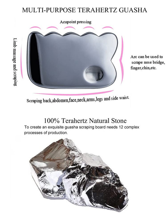 SAEEYCUE Terahertz Stone Gua sha Scraping Massager Lymphatic Drainage Energy Beauty Gua Sha Tools