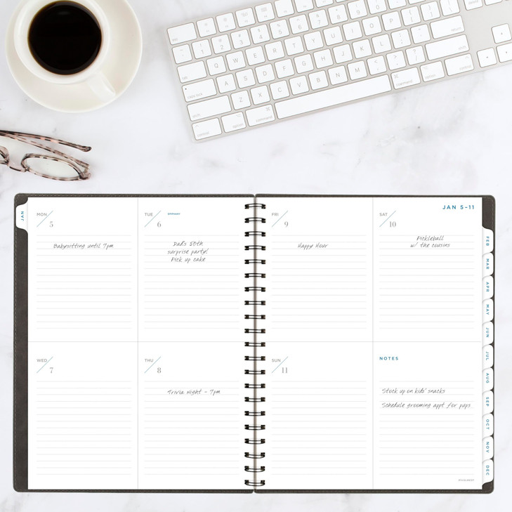 AT-A-GLANCE 2026 Planner, Weekly & Monthly, 8.5" x 11", Large, Signature, Gray (YP9050726)