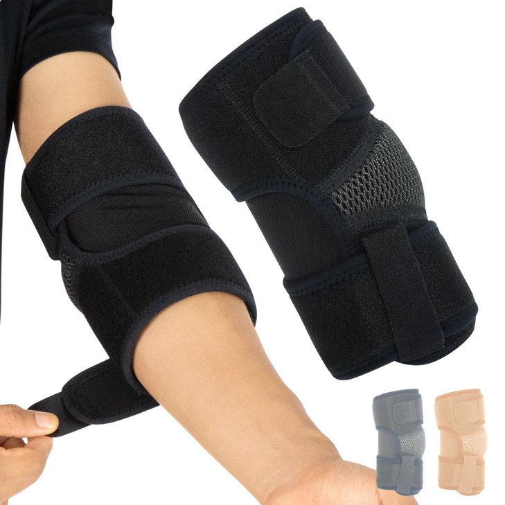 Vive Elbow Brace - Tennis Compression Sleeve - Wrap for Golfers, Bursitis, Left or Right Arm - Tendonitis Support Strap for Golf, Men and Women - Epi