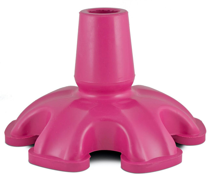 Essential Medical Supply Super Big Foot Self Standing Replacement Cane Tip in Pink - Flexible Rubber Tip for Walking Sticks, Folding and Quad Canes w