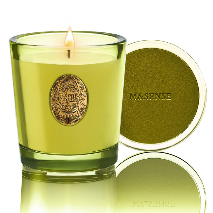 M&SENSE Natural Fresh Soy Candle | White Tea Sage & Matcha Green | 9.2 oz, 50H Burn Time | Luxury Scented Candle for Relaxation, Gifting, Home Décor