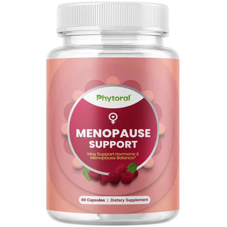 Phytoral Complete Herbal Menopause Supplement for Women - Female Hormone Balance Capsules for Night Sweats Hot Flashes & Mood Swings with Dong Quai,