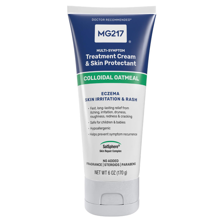 MG217 Eczema Body Cream with 2% Colloidal Oatmeal Tube, Face Moisturizing Cream, 6 Ounce