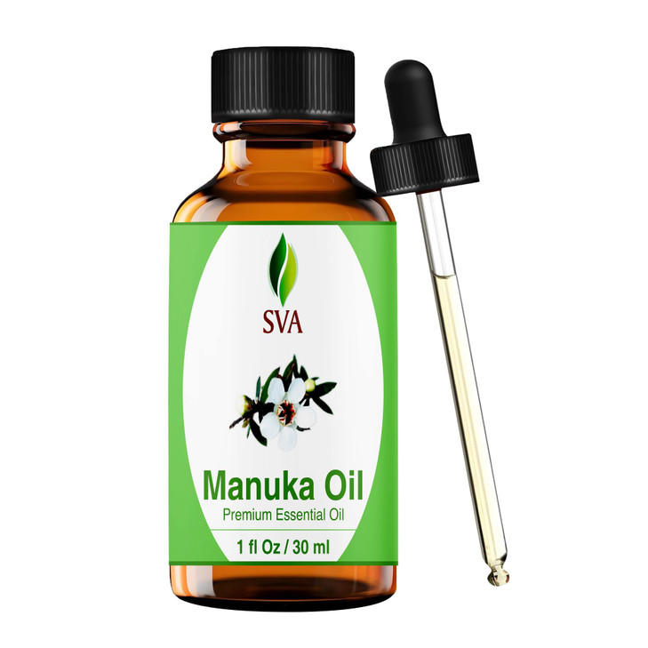 SVA Manuka Essential Oil  1 Fl Oz  100% Natural Manuka Oil - for Diffuser, Hair Care, Face, Skin Care, Aromatherapy, Scalp and Body Massage, Soap a