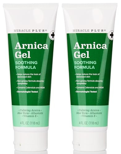 Miracle Plus Natural Arnica Bruise Body Gel | Arnica Montana Lotion For Thin Skin Bruising And Swelling After Surgery | Extra Strength Vitamin K Crea