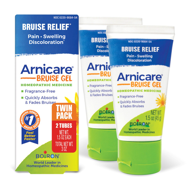 Boiron Arnicare Bruise Gel for Relief of Pain, Inflammation or Swelling, Soreness, and Discoloration - Non-greasy and Fragrance-Free - 1.5 oz (Pack o