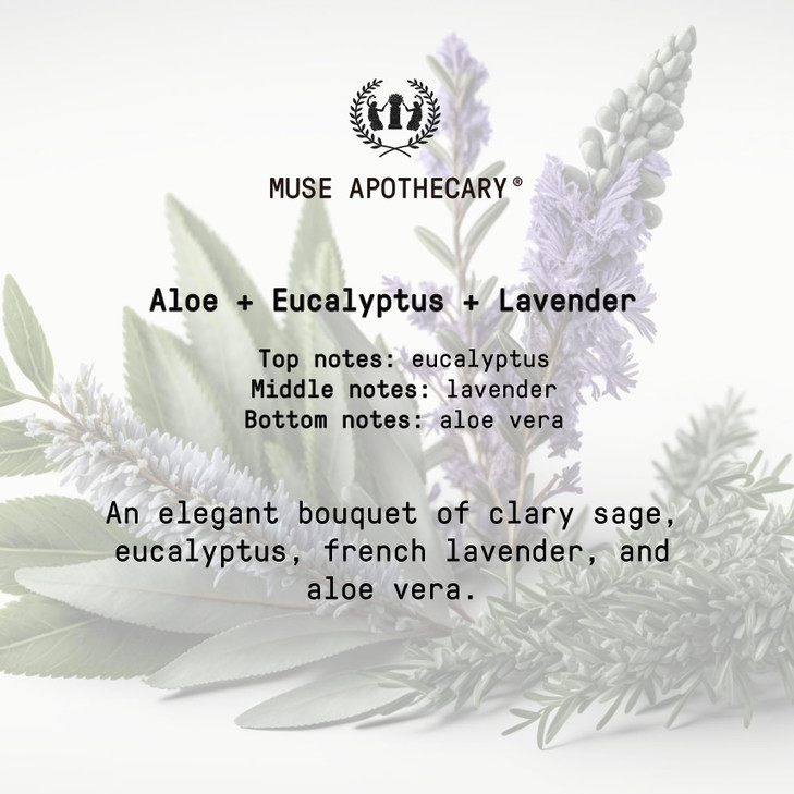 Muse Apothecary Room Ritual - Aromatic and Relaxing Room Mist, 8 oz, Infused with Natural Essential Oils - Aloe + Eucalyptus + Lavender