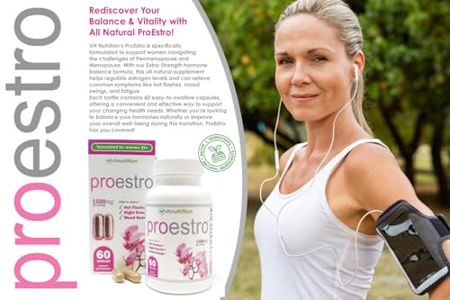 VH Nutrition PROESTRO | Estrogen Support* Supplement for Women | Extra Strength Hormone Balance* for Her | 60 Capsules in Easy to Swallow Pills