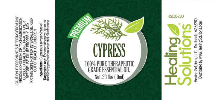 Healing Solutions 10ml Oils - Cypress Essential Oil - 0.33 Fluid Ounces