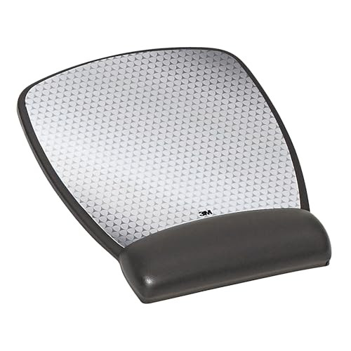 3M Precise Mouse Pad with Gel Wrist Rest, Soothing Gel Comfort with Durable, Easy to Clean Leatherette Cover, Optical Mouse Performance, 8.6" x 6.8",