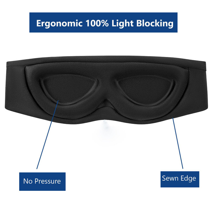 ALASKA BEAR Sleep Mask for Side Sleepers 2022 Headband Design, Cup-Shaped and Extra-Soft, 100 Blackout Eye Mask Shades Cover for Men and Women Home o