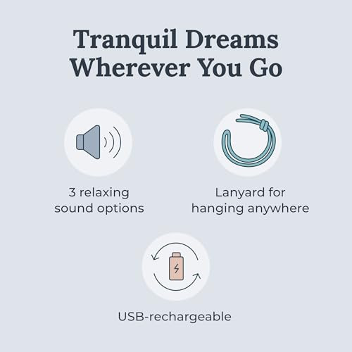 Yogasleep Rohm Portable White Noise Sound Machine + Travel Case in Grey, Sleep Therapy, Crush-Resistant Travel Case, for Adults, Kids & Baby, Noise B