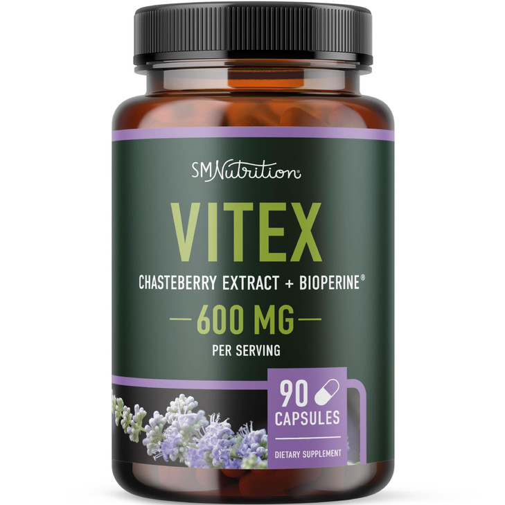 Vitex Chasteberry Supplement 600mg | Agnus Castus for Women's Hormone Balance, Menopause, Menstrual Regularity & Hormonal Acne* | Certified Gluten-Fr