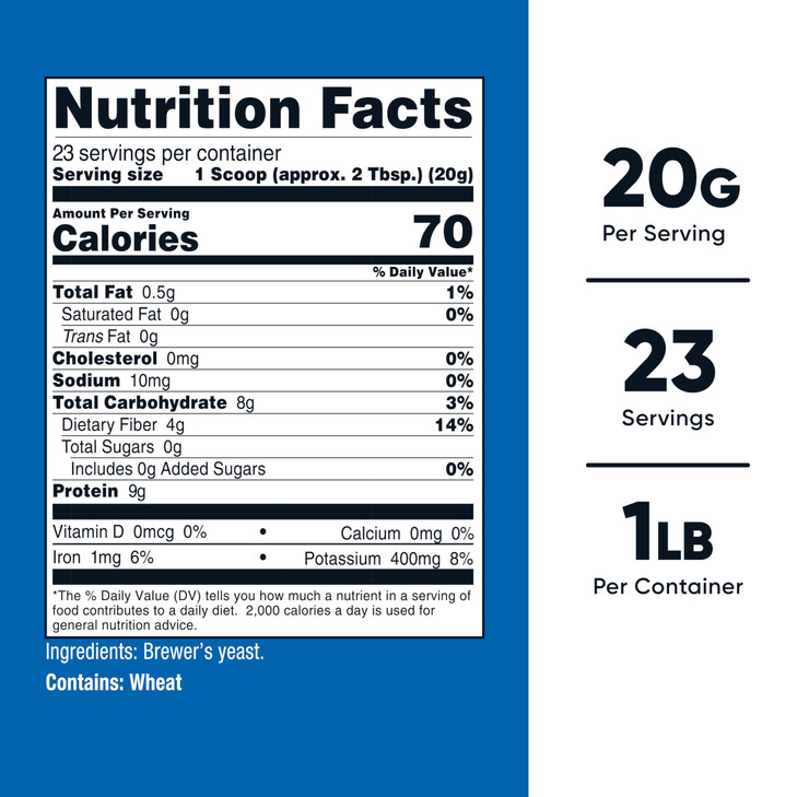 Nutricost Brewers Yeast Powder 1LB (16oz) - Non-GMO, Vegetarian Friendly