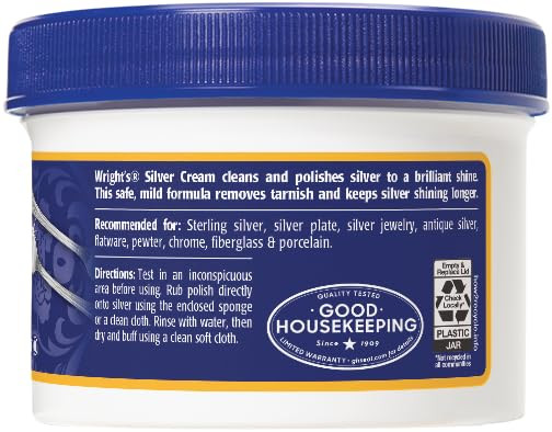 Wright's Silver Cleaner and Polish Cream - 6 Pack - 8 Ounce - Ammonia-Free - Gently Clean and Remove Tarnish without Scratching
