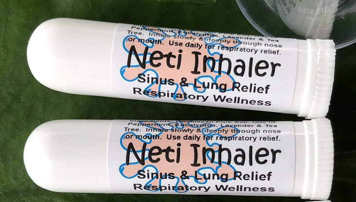 Urban ReLeaf NETI Salt Air Relief INHALERS! Set of Two (2) Sinus & Lung, Himalayan & Botanicals! Respiratory Wellness. Healing Aromatherapy. Energizi