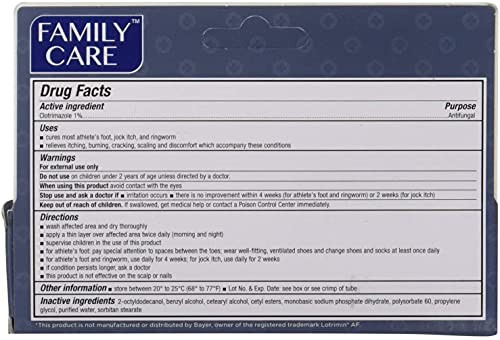 2 Pk. Family Care Clotrimazole Anti-Fungal Cream, 1% USP