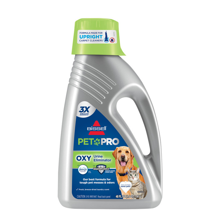 Bissell PET PRO OXY Urine Eliminator with Febreze Carpet Deep Clean Solution, with StainProtect Technology, for use in leading upright carpet cleaner