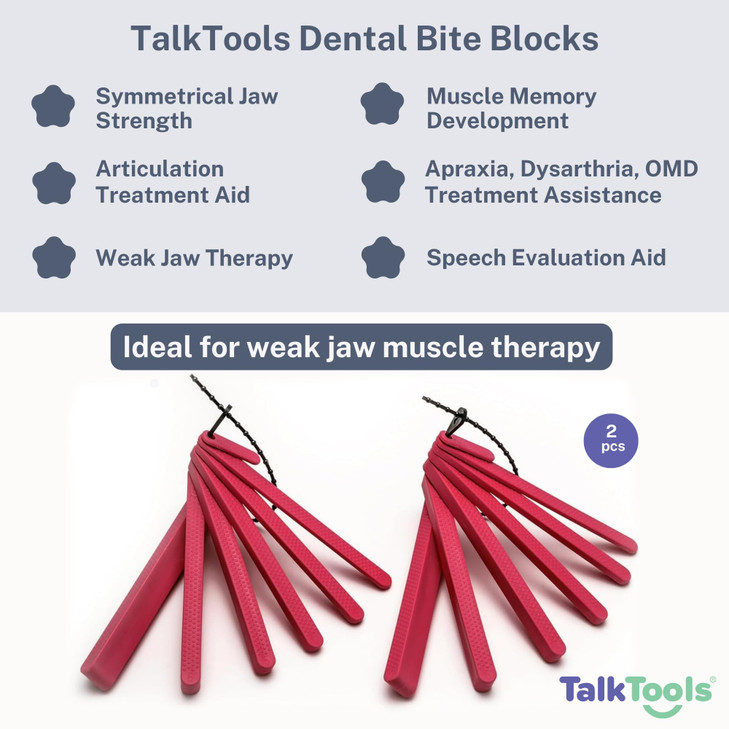 TalkTools Dental Bite Blocks | Therapy Tools to Improve Chewing and Biting Dental Bite Blocks Oral Opener Mouth Prop Dental Bite Blocks Safe for All