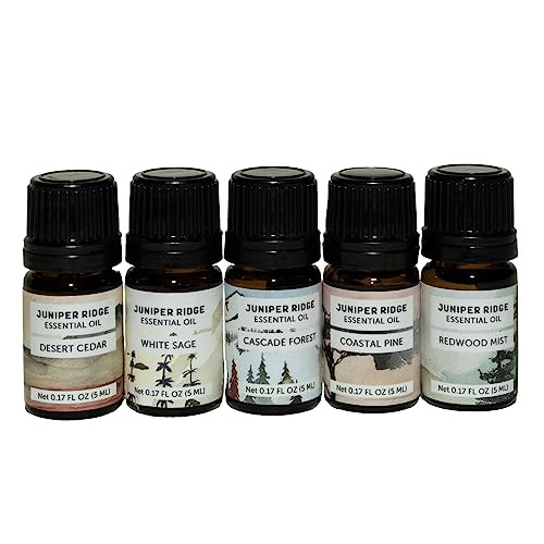 Juniper Ridge Redwood Mist Essential Oil - Refreshing Fragrance with Redwood Needles, Fir, & Bay Laurel Notes - 5ml - Packaging May Vary