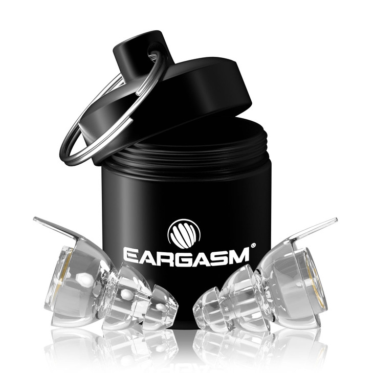 Eargasm High Fidelity Earplugs with Transparent Filters - Reusable Noise Reduction Hearing Protection Ear-Plugs with Carrying Case for Motorcycle, Co