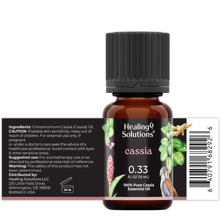Healing Solutions Cassia Essential Oil - 0.33 Fluid Ounces