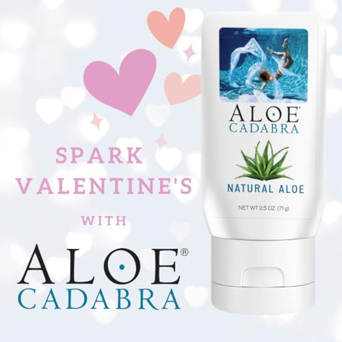 Aloe Cadabra Natural Water Based Personal Lubricant and Vaginal Moisturizer, Organic Aloe Lube for Men, Women and Couples, Non-Staining, pH Balanced