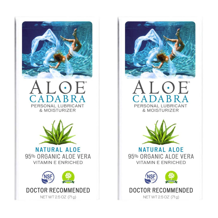 Aloe Cadabra Natural Water Based Personal Lubricant and Vaginal Moisturizer, Organic Aloe Lube for Men, Women and Couples, Non-Staining, pH Balanced