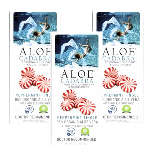 Aloe Cadabra Flavored Personal Lubricant and Vaginal Moisturizer, Organic Edible Aloe Lube for Men, Women and Couples, Non-Staining, pH Balanced, Toy