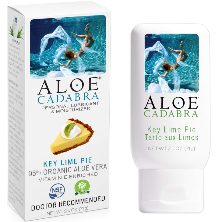 Aloe Cadabra Flavored Personal Lubricant and Vaginal Moisturizer, Organic Edible Aloe Lube for Men, Women, and Couples, Non-Staining, pH Balanced, To