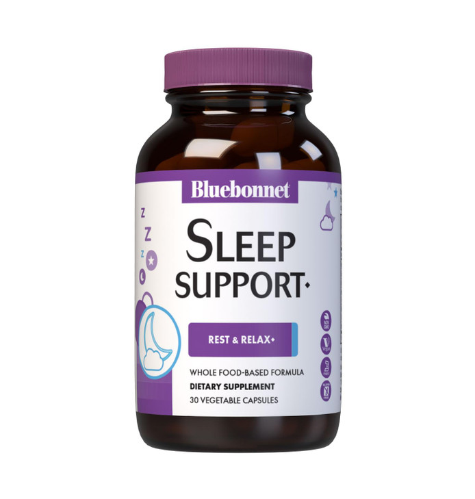 Bluebonnet Nutrition Targeted Choice Sleep Support, Rest & Relaxation Whole Food-Based Formula, Soy-Free, Gluten-Free, Kosher, Non-GMO, Dairy-Free, V